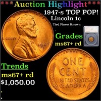 *Highlight* 1947-s TOP POP! Lincoln 1c Graded ms67