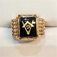 $2500 10K  Onyx(5ct) Ring