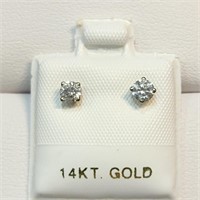 Certified14K  Diamond(0.38Ct,I2-I3,H-I) Earrings