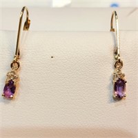 $1000 14K  Amethyst(0.5ct) Earrings