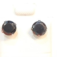 $400 10K  Black Moissanite(1.9ct) Earrings