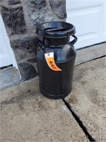 BLACK PAINTED MILK CAN