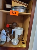CONTENTS OF CABINET- BAKING PANS - MISC. ITEMS