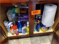 CONTENTS UNDER COUNTER - CLEANING SUPPLIES
