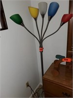 5 BULB COLORED FLEXIBLE FLOOR LAMP