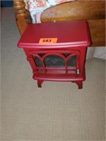 SMALL RED ELECTRIC FIREPLACE LOOK HEATER