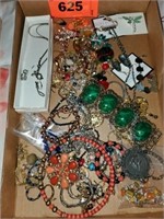 FLAT OF COSTUME JEWELRY- NECKLACES