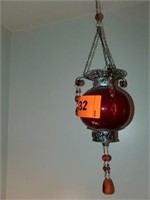 RED GLASS HANGING DECORATION