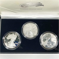 2006 American Silver Eagle 3 Coin Set GEM BU/PR