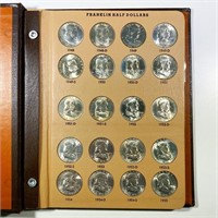 1948-1963 Franklin Half Dollar Set 35 COINS GEM B