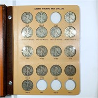 1916-1947 Walking Half Dollar Set 41 COINS