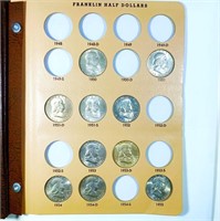 1950-1963 Franklin Half Dollar Set GEM BU 22 COINS