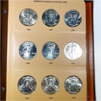 1986-2002 American Silver Eagle Set GEM BU 17 COIN