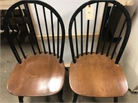 Set Of 2 Dining Room Ash Wood Chairs