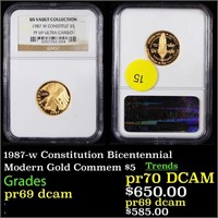1987-w Constitution Bicentennial Modern Gold Comme