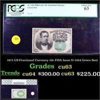 PCGS 1875 US Fractional Currency 10c Fifth Issue f