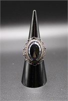 Sterling Silver Marcasite Stone Ring