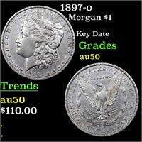 1897-o Morgan $1 Grades AU, Almost Unc