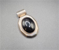 Sterling Silver & Onyx Pendant