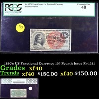 PCGS 1870's US Fractional Currency 15¢ Fourth Issu