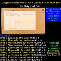 Original sealed box 5- 1988 United States Mint Set