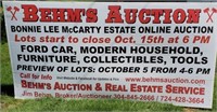 BONNIE MCCARTY ESTATE ONLINE AUCTION INFORMATION