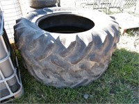 Pair 16.9 x 30 Rear Tractor Tires w/ 30% Life