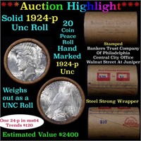 ***Auction Highlight*** Full solid date 1924-p Unc