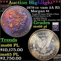 *Highlight* 1878-cc vam 2A R5 Morgan $1 Graded GEM