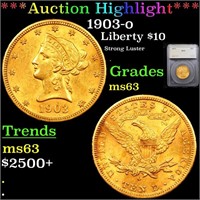 *Highlight* 1903-o Liberty $10 Graded ms63