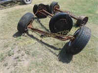 2 front vehicle axles and 1 rear vehicle axle