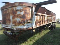 1973 Lufkin 27' Semi Gravel end dump trailer