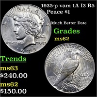 1935-p vam 1A I3 R5 Peace $1 Grades Select Unc