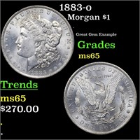 1883-o Morgan $1 Grades GEM Unc