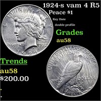 1924-s vam 4 R5 Peace $1 Grades Choice AU/BU Slide