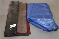 2 Commercial Area Rugs and Blue Tarp