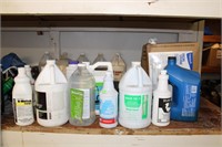 Shelf of Cleaning Chemicals