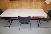 6' Lifetyme Table w/ 3 Chairs