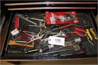 Tool Box Drawer of Pliers and Cyliner Hones
