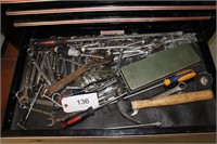 Tool Box Drawer of Combination Wrenches & Misc
