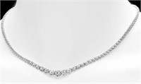 AIGL $ 27,000 6.50 Cts Diamond Necklace 18 Kt