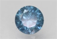 Certified 1.10 Cts Sky Blue Round Loose Diamond