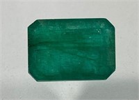 Certified 5.70 Cts Natural Oval Cut Emerald