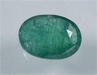 Certified 4.50 Cts Oval Cut Emerald