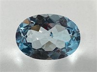 Certified 6.85 Cts Natural Blue Topaz