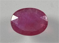 Certified 5.35 Cts Natural Oval Cut Ruby