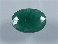 Certified 5.35 Cts Natural Oval Cut Emerald
