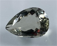 Certified 16.38 Cts Natural Pear Cut Quartz