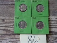 4 Jefferson nickels 65, 67, 2-69S