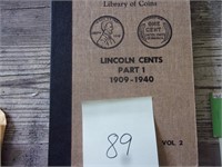Lincoln cent book mostly full 1909-1940